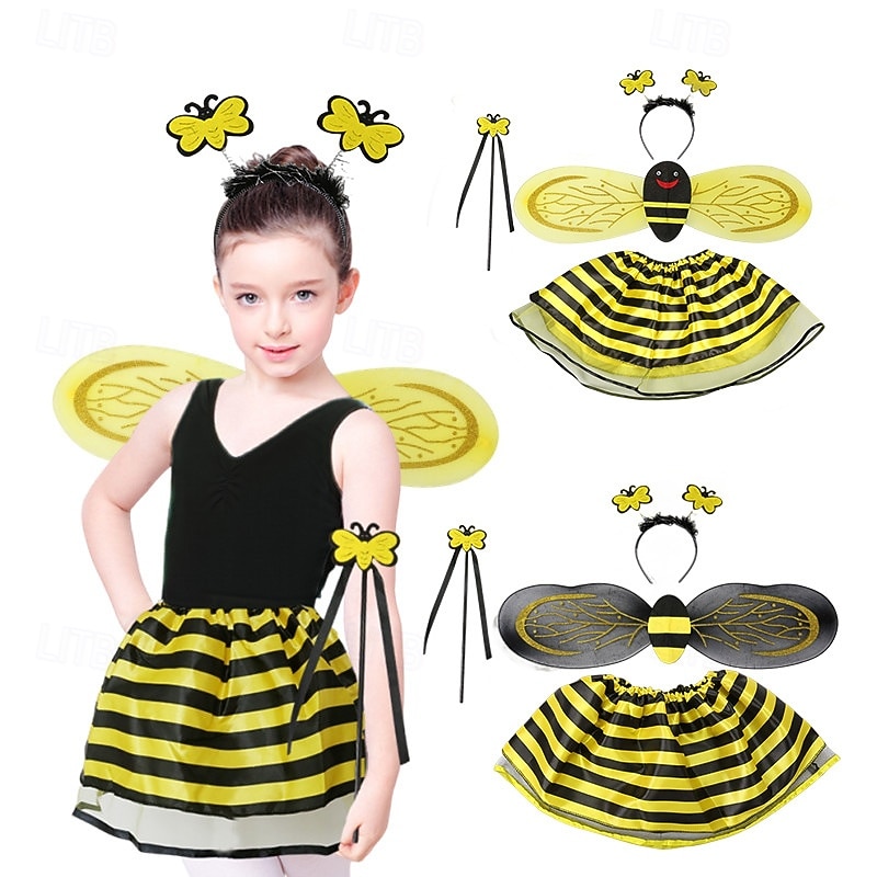 Bee Halloween Cosplay Costume Funny Costumes Carnival Costume Cosplay Kid's Girls' Carnival Masquerade Mardi Gras Performance Party Halloween Easy Halloween Costumes Dress Up