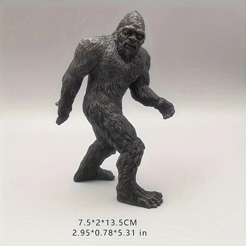 1pc Savage Mini Statue Faux Primitive Man Apes, Home Interior Decorations Patio Garden Decorations Desktop Computer Ornaments Cake Decorations Halloween Christmas Gift2