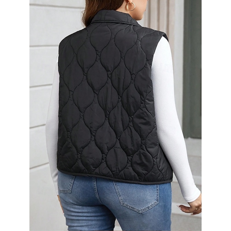 Women's Shrugs Elegant Sleeveless Crew Neck Work Black Spring Fall Winter2