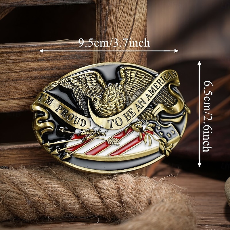 Men's Belt Buckle Buckle Gold Alloy Vintage Style Retro Vintage Eagle Daily Religious Celebrations2