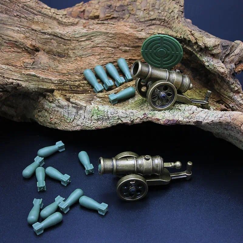 1pc Mini Fireable Cannon Replica - Miniatures - Detailed Military Weapon Model for Tabletop Decoration and Shooting Sports Fun for Kids and Adults - Unique Collectible Gift and Educational Toy3