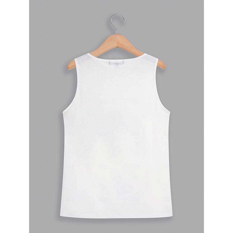 Women's Camisole Tank Top Basic Floral Print Sleeveless Regular Tops V Neck Casual Holiday Black White Green3