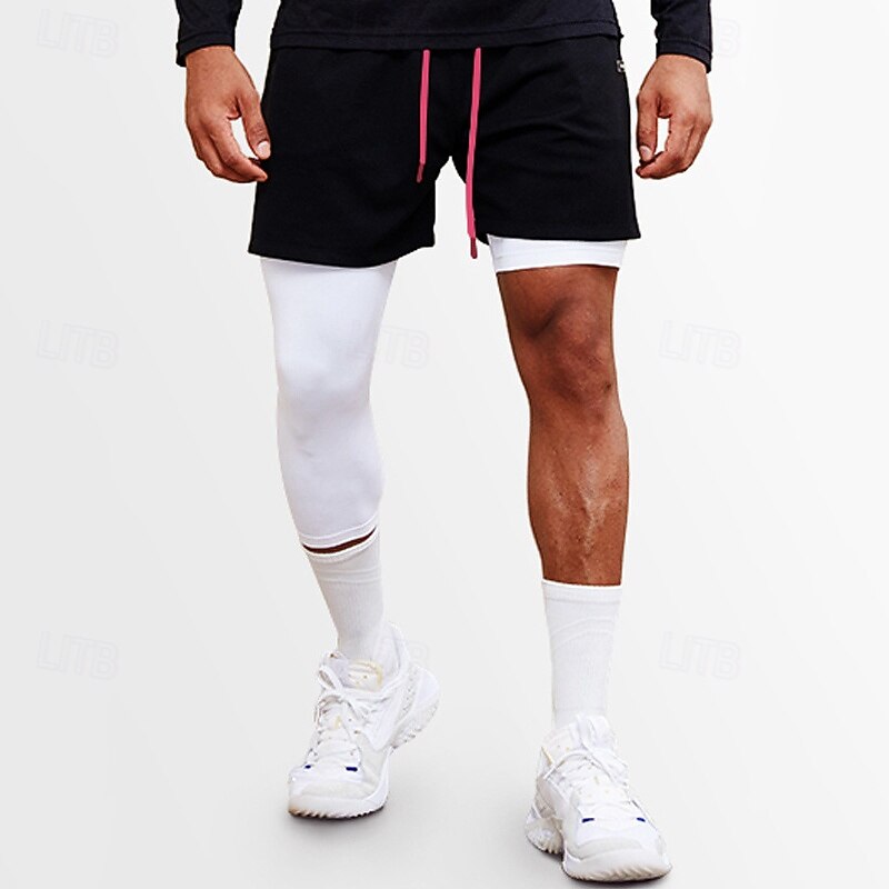 Men's Running Shorts Compression Shorts Pocket Elastic Waistband Leggings Outdoor Sports & Outdoor Athletic Quick Dry Soft Power Flex Marathon Running Workout Tailored Fit Sportswear Activewear Solid