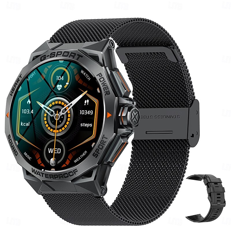 IMOSI 1.43AMOLED HD Bluetooth Call Smart Watch Men Pedometer Heart Rate Outdoor Sports Fitness IP68 Life Waterproof Steel Smartwatch for Android IOS4