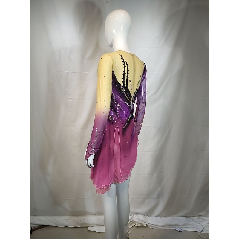 Customized Kosten Performance Costumes For Adults And Children Figure Skating Costumes Competition Training Women's Skirts Performance Costumes4