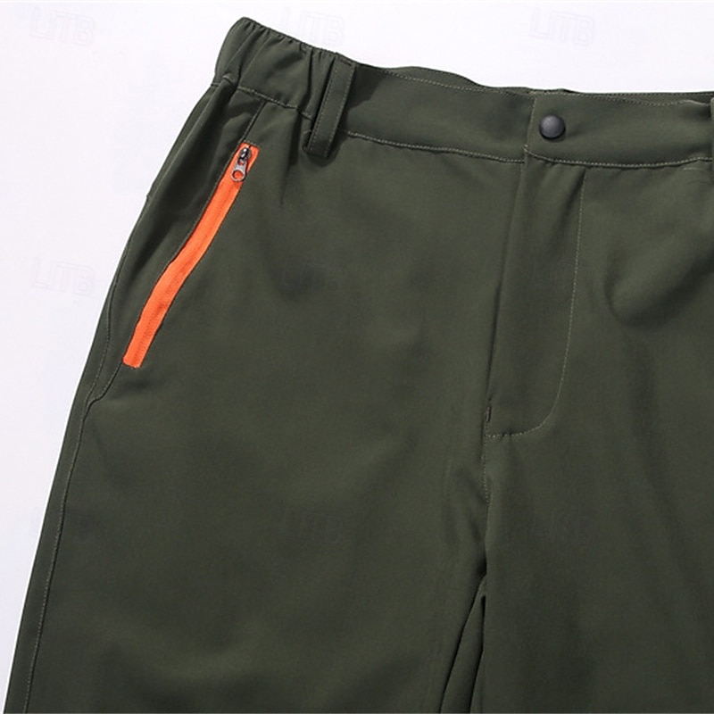 Men's Combat Pants Cargo Pants Convertible Zip Off Pants Hiking Pants Trousers Military Outdoor Regular Fit Waterproof Windproof Quick Dry Breathable Pants / Trousers Elastic Waist Dark Grey Black2