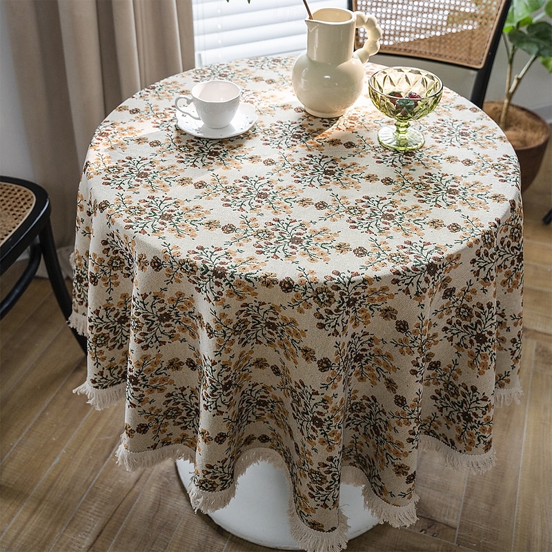 Round Tablecloths Elegant and Durable Table Covers Perfect for Dining and Kitchen Tables Ideal for Everyday Use or Special Occasions4