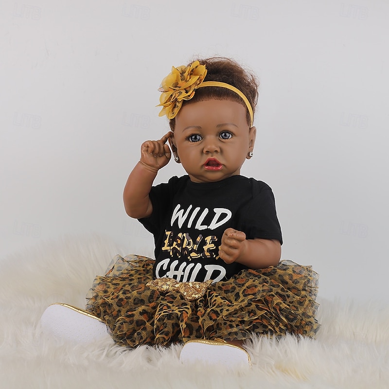 22.8 Inch Realistic Reborn Baby Dolls - Silicone Baby Girl Real Life Dolls with Full Body Vinyl Newborn Lifelike Weighted Dolls for Ages 3+ Gift4