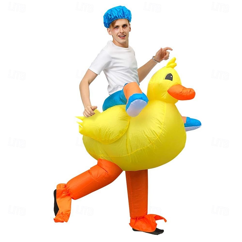 Yellow Duck Halloween Inflatable Costume Ride Costume Carnival Costume Funny Costume Adults' Men's Women's Masquerade Performance Party / Evening Easy Halloween Costumes Dress Up