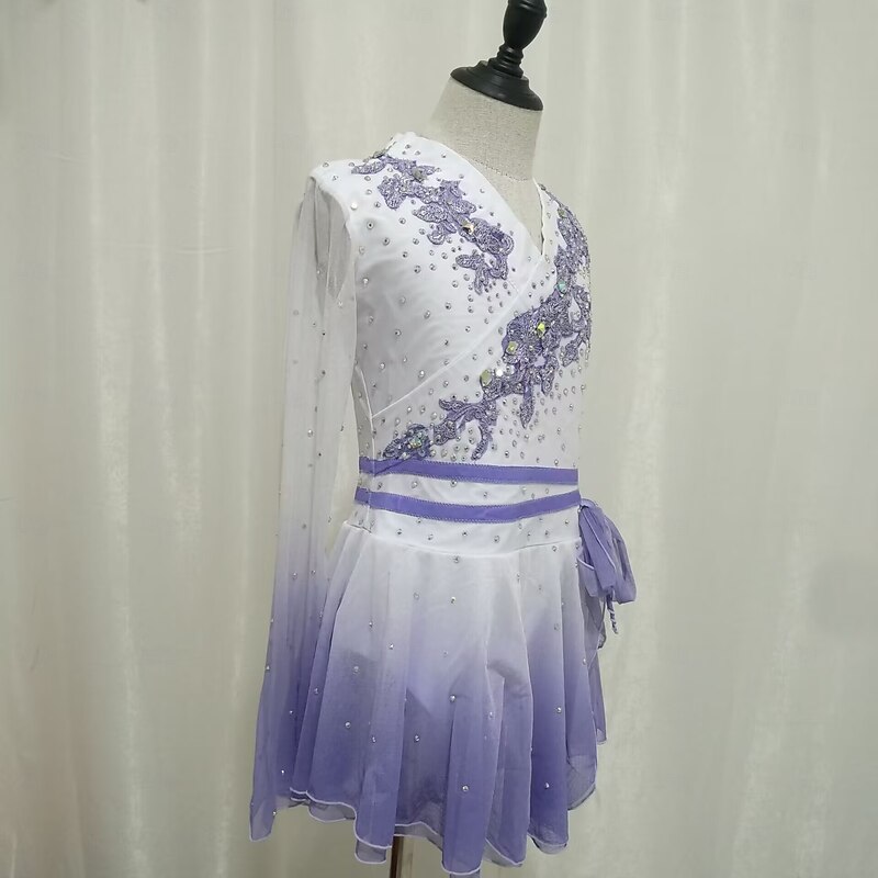 Customized Kosten performance costumes for adults and children figure skating costumes competition training women's skirts performance costumes3