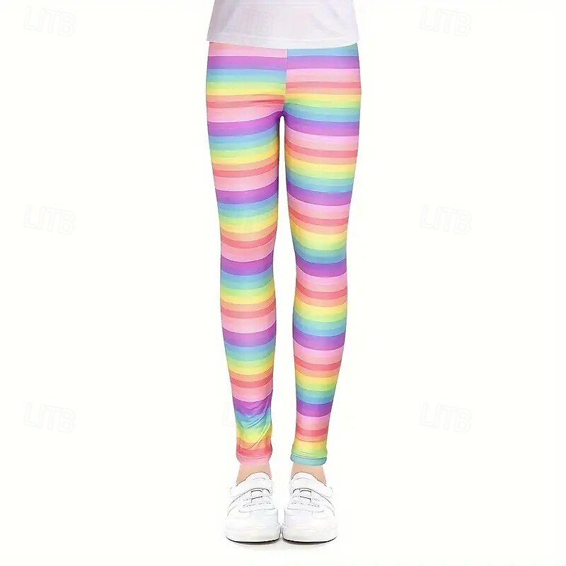 Girls' 3D Graphic Tie Dye Pants Leggings Spring Fall Active Basic Kids 4-12 Years Outdoor Casual Daily Regular Fit2