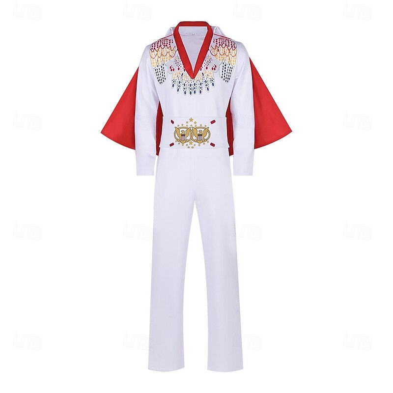Superstar Halloween Jumpsuit Cosplay Adults' Men's Masquerade Party / Evening Easy Halloween Costumes Dress Up2