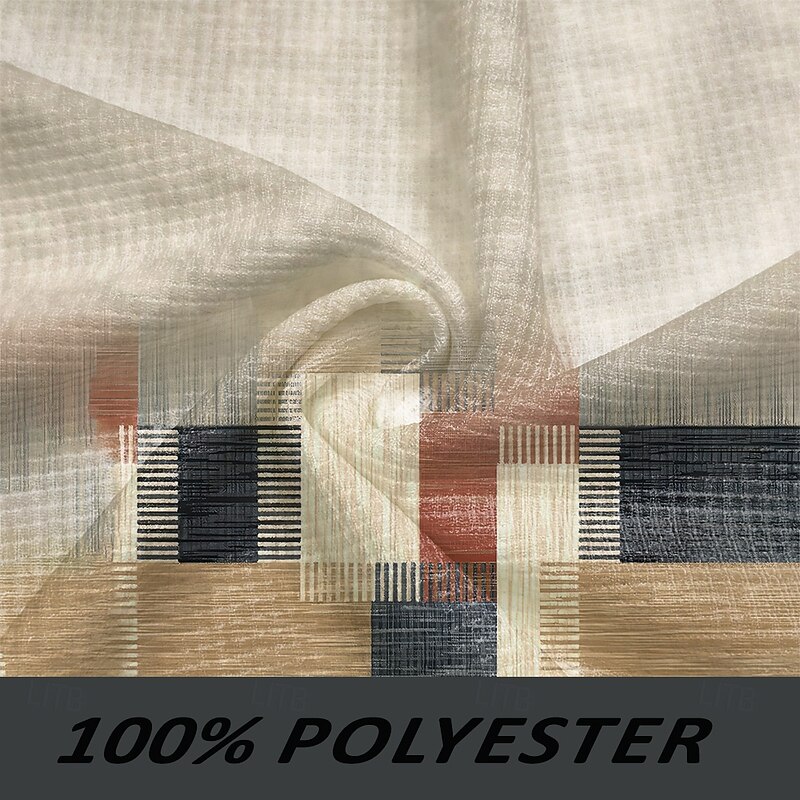 Men's New Year Faux Patchwork Pattern Henley Shirt Long Sleeve 3D Printing Casual Party Street Casual Winter Spring &  Fall Gray Henley Henley T-Shirt3