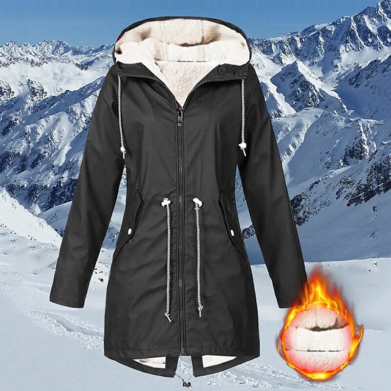 Women's Hiking Fleece Jacket Winter Outdoor Waterproof Soft Comfortable Warm Fleece Jackets Full Zip Camping / Hiking / Caving Traveling Winter Sports Black Pink Red Navy Blue Green