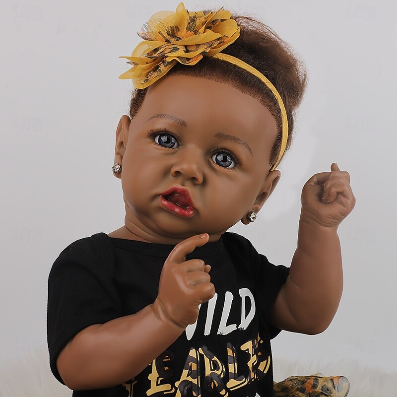 22.8 Inch Realistic Reborn Baby Dolls - Silicone Baby Girl Real Life Dolls with Full Body Vinyl Newborn Lifelike Weighted Dolls for Ages 3+ Gift3