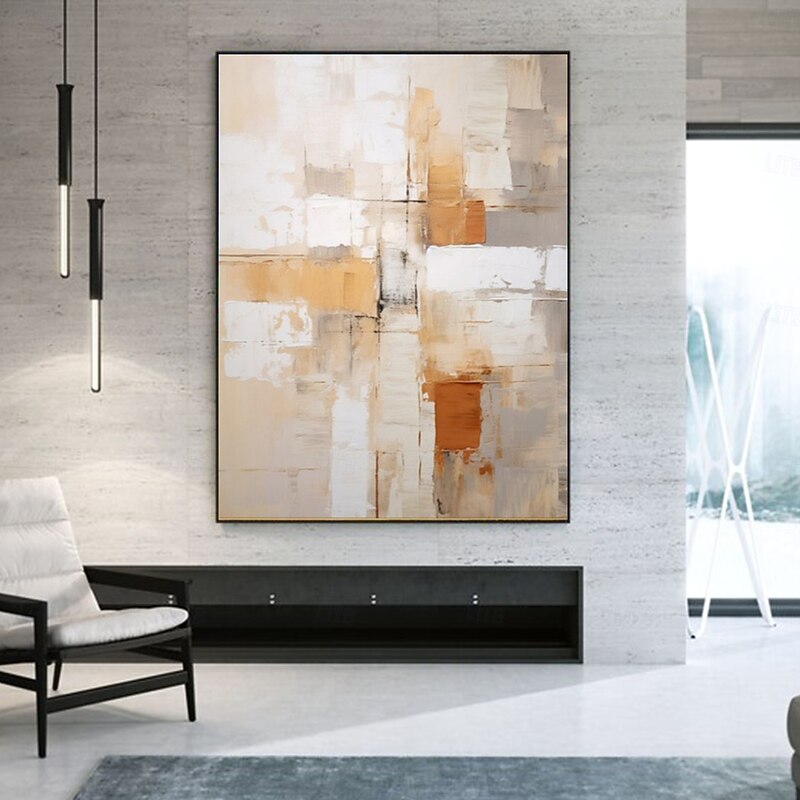 Handmade Oil PaintingCanvasWall Art DecorationAbstract Knife PaintingLandscape Warm ColorsFor Home Decor Rolled Frameless Unstressed Painting4