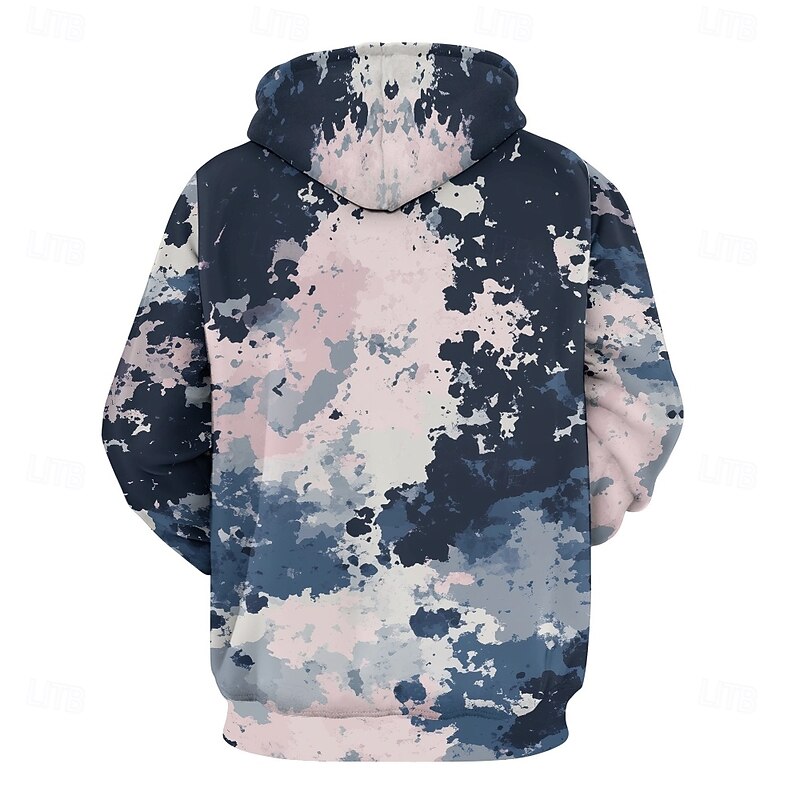 Men's Graphic Shading Hoodie Hoodies Sweatshirt Vacation Daily Long Sleeve Hooded Vacation Sports Outdoor Going out Gray Printing Winter Spring &  Fall Designer3