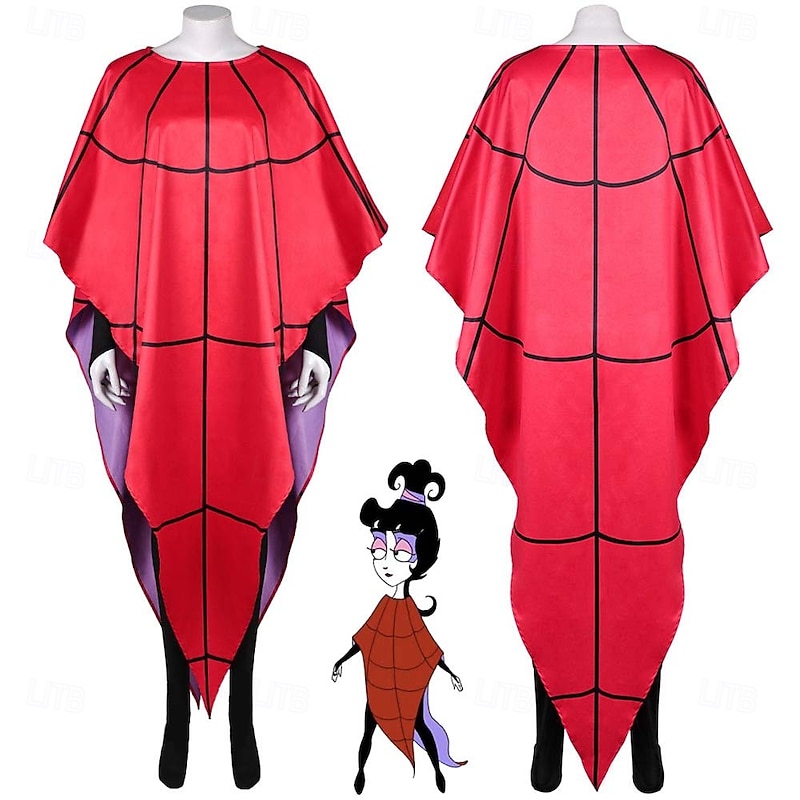 Ghost Bride Lydia Deetz Halloween Outfits Jumpsuit Beetlejuice Horror Movie Cosplay Costume Adults' Men's Masquerade Party / Evening Easy Halloween Costumes Dress Up