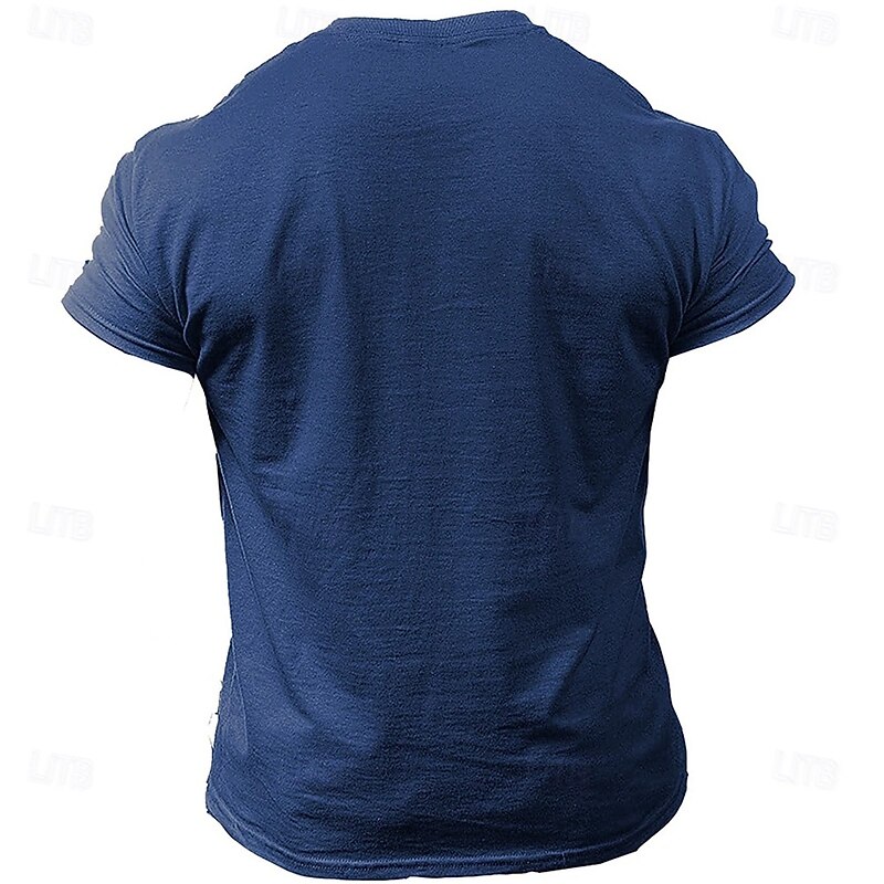 Men's Cat Text T Shirt Short Sleeve T shirt 3D Print Crew Neck Shirt Fashion Athleisure Street Sports Outdoor Black Dark Green Dark Blue Summer Spring Clothing Apparel S M L XL XXL XXXL4