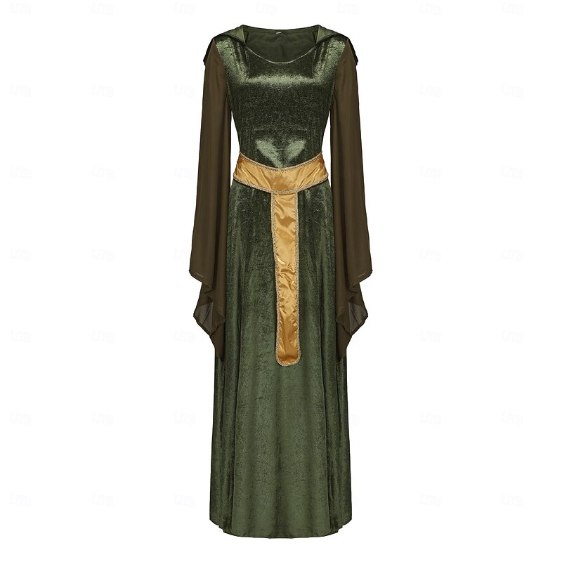 Medieval Renaissance Cocktail Dress Prom Dress Outlander Elven Fancy Dress Women's Celtic Fantasy Halloween Carnival Masquerade LARP Ren Faire Festival Adults' Dress