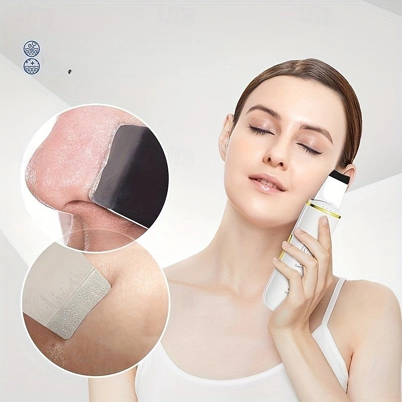 Ultrasonic Skin Scrubber Vibration Face Spatula Blackhead Remover Facial Scrubber Shovel Clean Cavitation Peeling Facial Lifting2