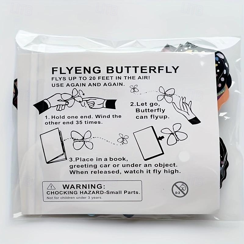 Rainbow Butterfly Trio Set - Colorful, Delicate, and Poseable Wings - Novelty Toys for Easter, Halloween, and Christmas Gifts4