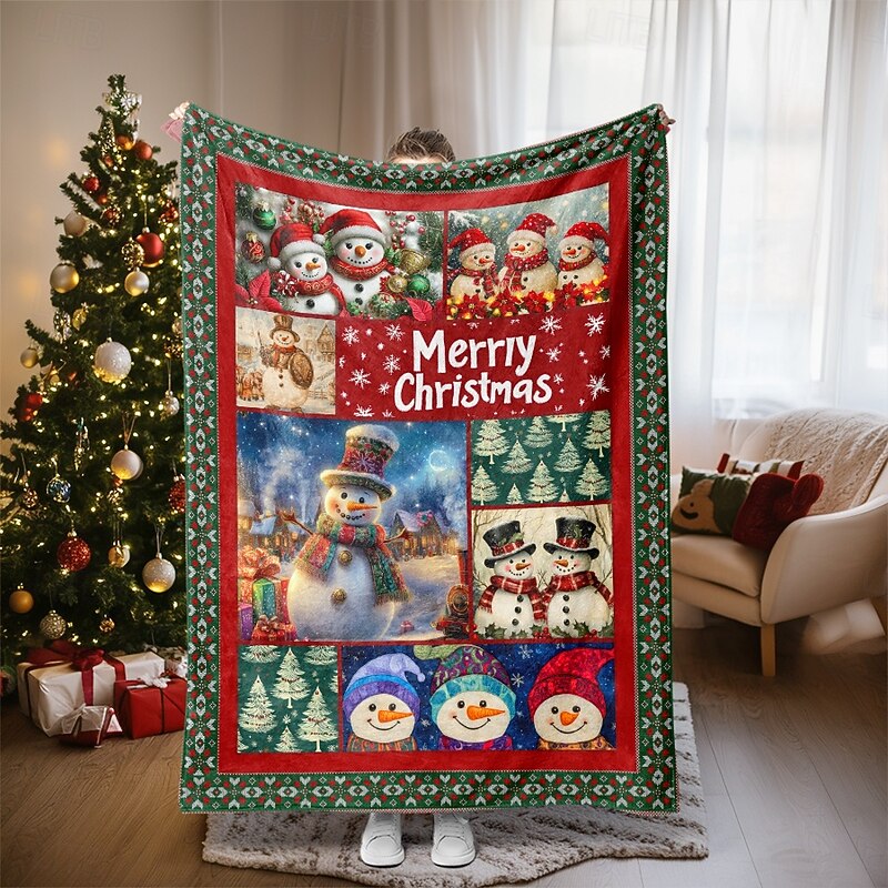 Christmas Blanket Throw Cozy and Festive Holiday Blanket Perfect for Adding Warmth and Seasonal Cheer to Your Home Decor Ideal for Couch, Bed, or Gift2