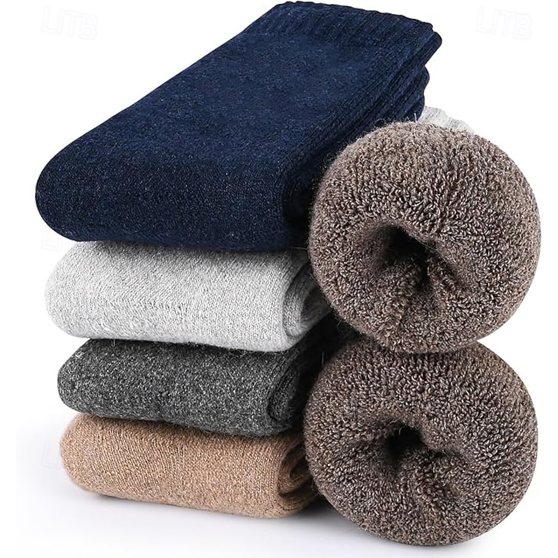 Winter Stocking Thermal Socks Solid Coloured Coral Stocking With Thick Warm Floor Sock