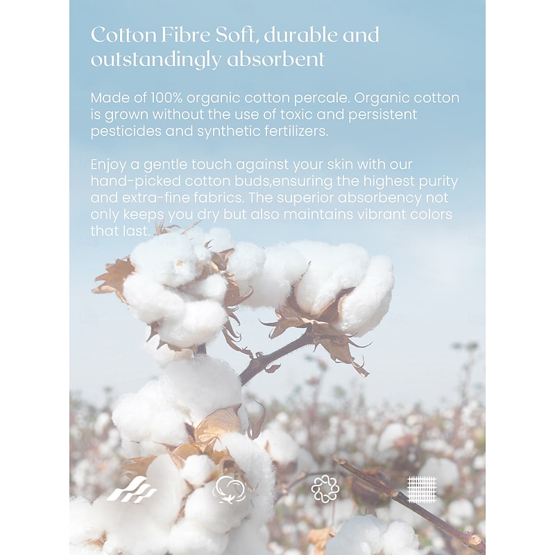 4PCS Duvet Cover Bedding Set 100% Organic Cotton Soft and Breathable Fabric Includes Duvet Cover and Pillowcases for a Comfortable Sleep3