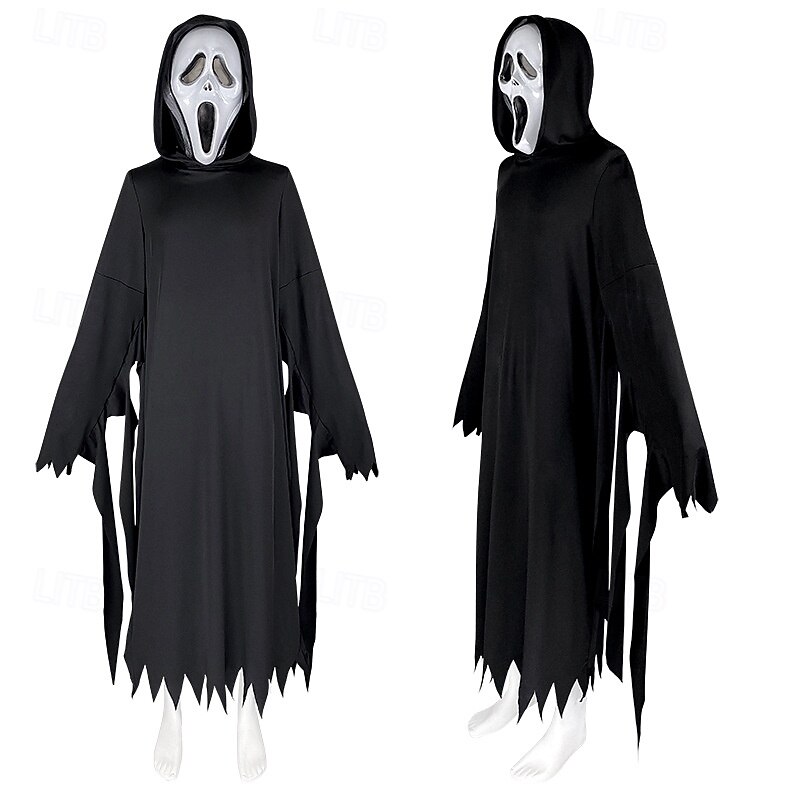 Death Ghostface Halloween Cosplay Costume Mask Scream Horror Scary Costume Adults' Men's Women's Carnival Mardi Gras Party Stage Easy Halloween Costumes Dress Up2