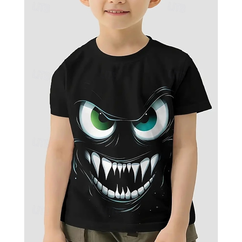 Boys 3D Graphic Animal Cartoon T shirt Tee Short Sleeve Summer Spring Fashion Basic Kids 4-12 Years Crew Neck Outdoor Casual Daily Regular Fit