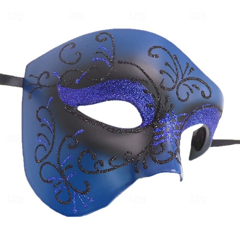 Halloween Mask Venetian Mask Eye Mask The Phantom of the Opera Couples 2 PCS Sexy Costume Adults' Men's Women's Halloween Carnival Mardi Gras Party Easy Halloween Costumes Dress Up4