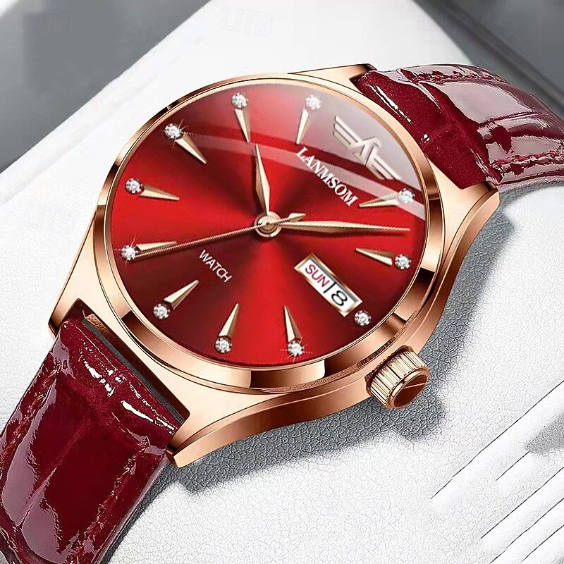 Brand Trend Fashion Women's Watch Sports Dual Calendar Waterproof Fully Automatic Luminous Steel Strip Women's Watch