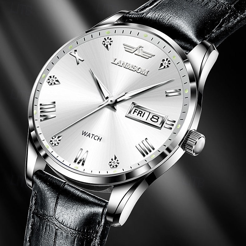 Brand Trend Fashion Sports Dual Calendar Waterproof Night Light Fully Automatic Steel Strip Quartz Men's Watch