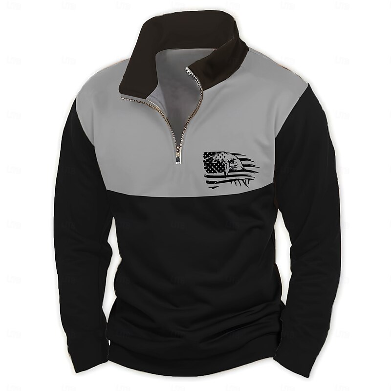 Easter New Year Christmas Men's American Flag Sweatshirts Sweatshirt Long Sleeve Sweatshirt Crew Neck Vacation Fashion Daily 3D Printing Party New Year Holiday Crewneck Winter Spring &  Fall2