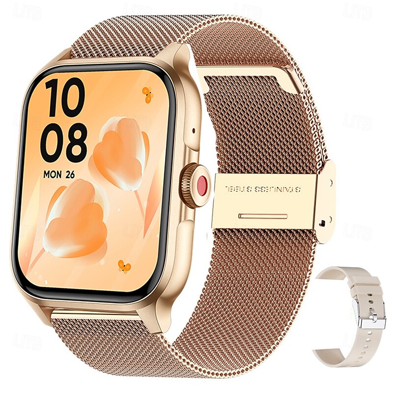 iMosi QX15 Smart Watch 1.85 inch Smartwatch Fitness Running Watch Bluetooth Pedometer Call Reminder Activity Tracker Compatible with Android iOS Women Men Hands-Free Calls Waterproof Media Control4