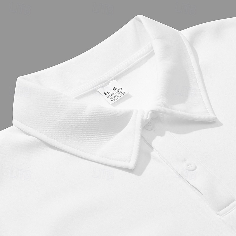 Men's Golf Shirt Golf Polo Work Casual Lapel Long Sleeve Basic Modern Color Block Patchwork Button Spring &  Fall Regular Fit Black White Army Green Khaki Gray Golf Shirt4