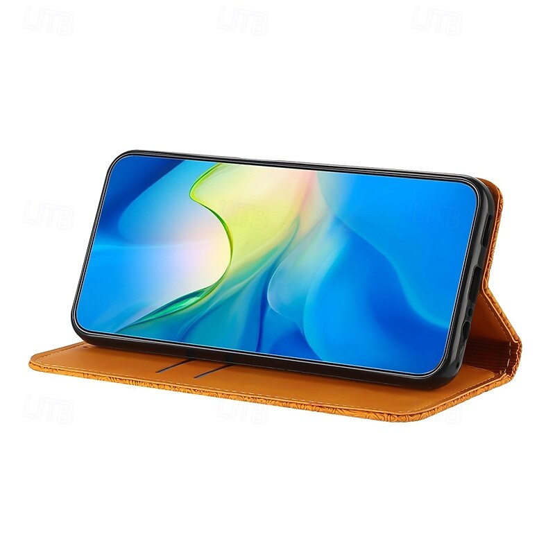 Phone Case For Samsung Galaxy S25 S24 S24 FE S23 S22 S21 Ultra Plus A55 5G A35 5G A25 A15 Back Cover with Stand Holder Magnetic Card Slot Retro PU Leather3