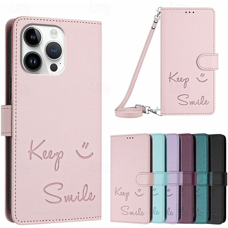 Phone Case For iPhone 17 Pro Max 17 Air 16 15 14 Pro Max Plus 13 12 11 Pro Max Mini Back Cover with Stand Holder Magnetic with Lanyard Retro TPU PU Leather