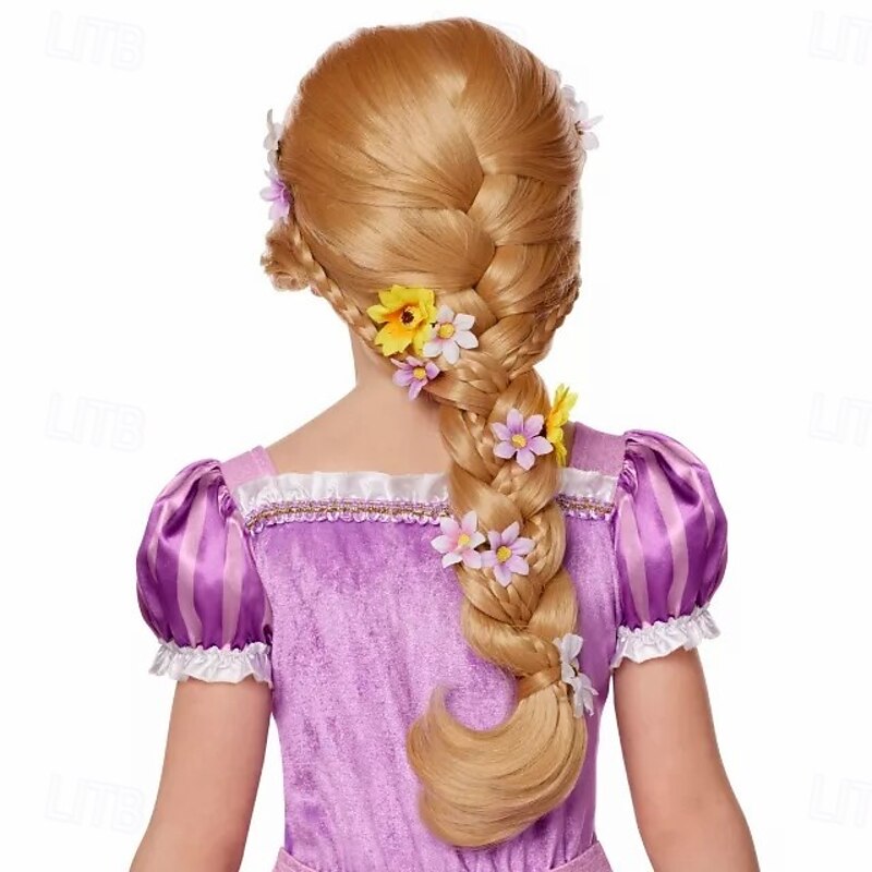 Kids Rapunzel Wig Princess Halloween Cosplay Party Wigs2