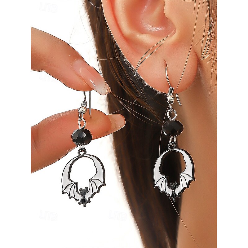 Halloween Spider Earrings with Pearl Accent - Statement Gothic Jewelry for Cosplay, Costume Parties, and Halloween Events3