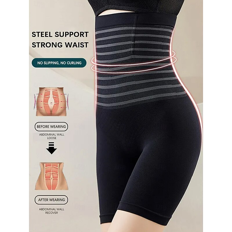 Women's  High Waist Flat Panties Seamless Body Shaping Boxers  Safety Shorts Slimming Underwear Home Outfits4