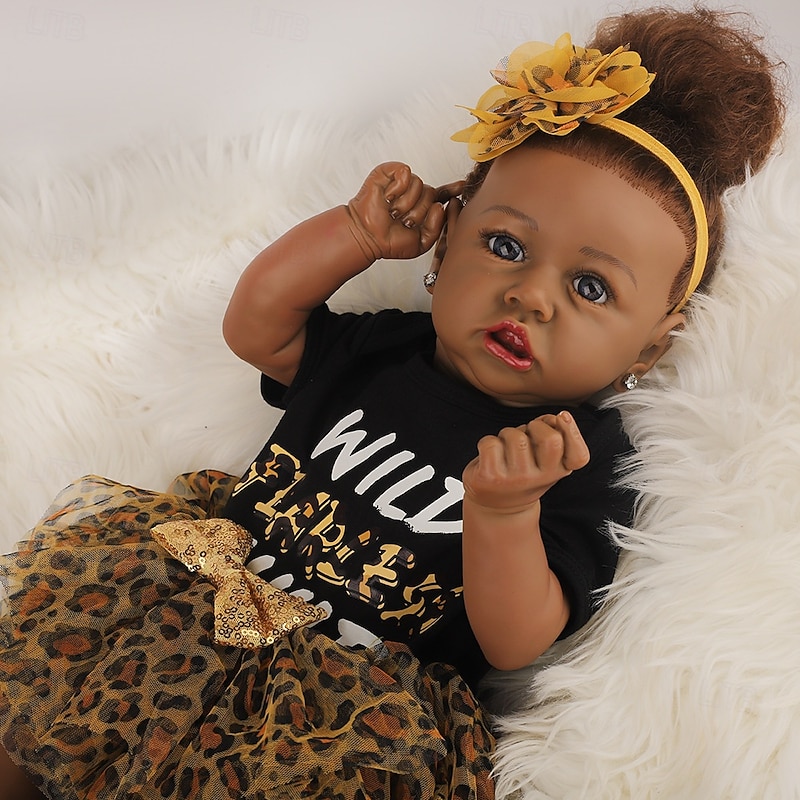 22.8 Inch Realistic Reborn Baby Dolls - Silicone Baby Girl Real Life Dolls with Full Body Vinyl Newborn Lifelike Weighted Dolls for Ages 3+ Gift