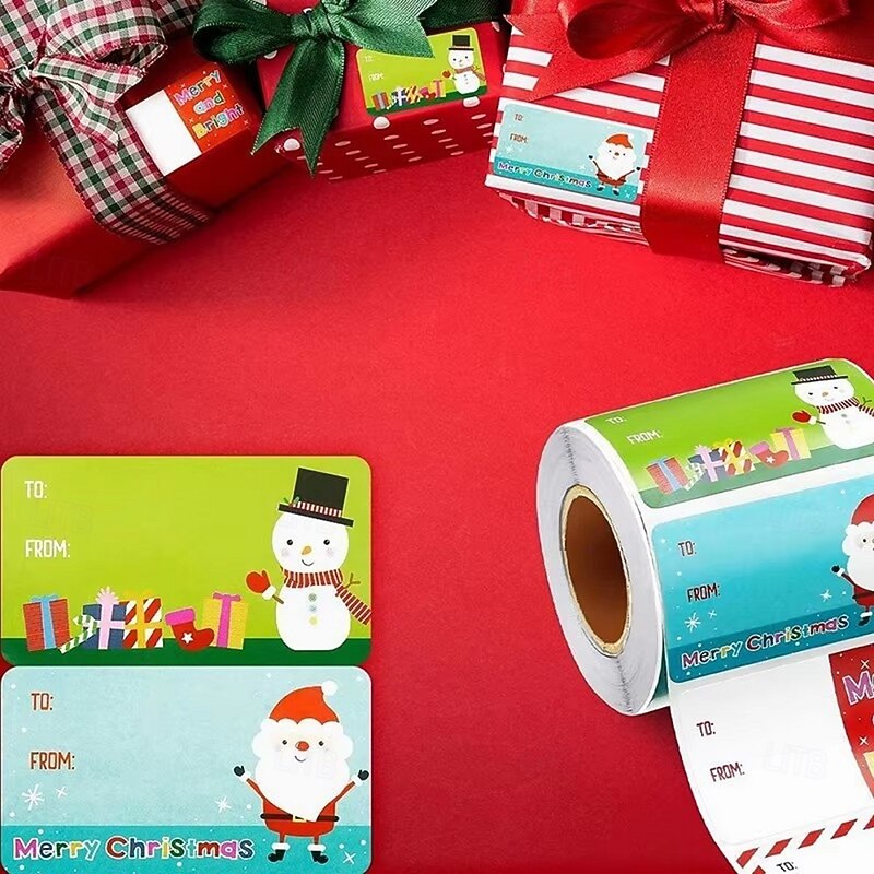 500Pcs Envelope Merry Christmas Decorations For Home 2023 Cristmas Xmas Seal Labels DIY Gifts Christmas Gift Packaging Stickers Christmas Day Decorative Gifts Sticker Labels2