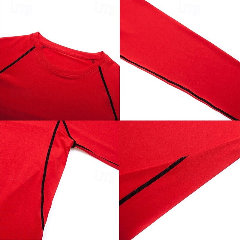 Men's Compression Shirt Athletic Shirt Gym Shirt Fitness Shirt Long Sleeve Tee Tshirt Casual Athleisure Fall Skull Quick Dry Soft Breathable Gym Workout Walking Jogging Sportswear Activewear White3