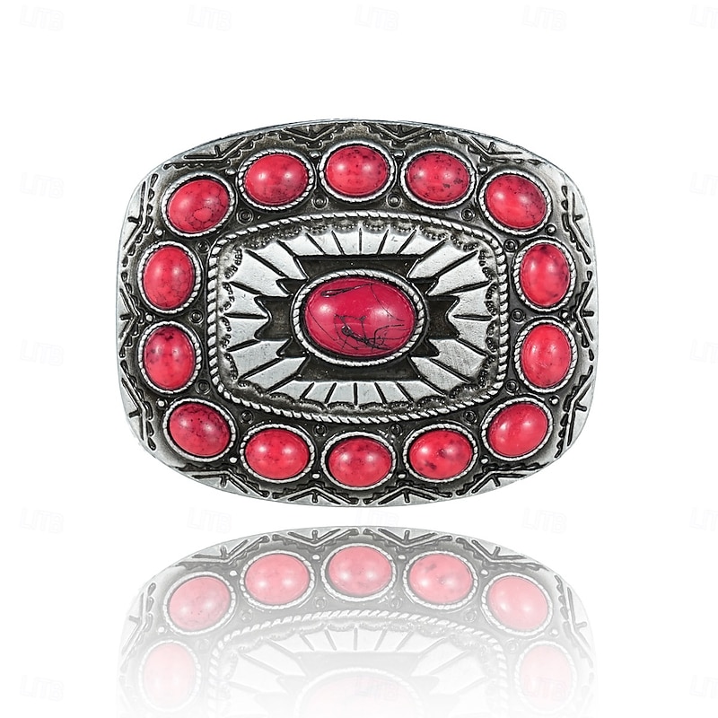 Men's Belt Buckle Buckle Red Green Alloy Vintage Style Retro Vintage Vintage Daily Religious Celebrations