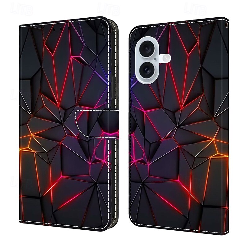 Phone Case For iPhone 16 15 14 Pro Max Plus 13 12 11 Pro Max Mini Back Cover with Stand Holder Shockproof Retro PU Leather3