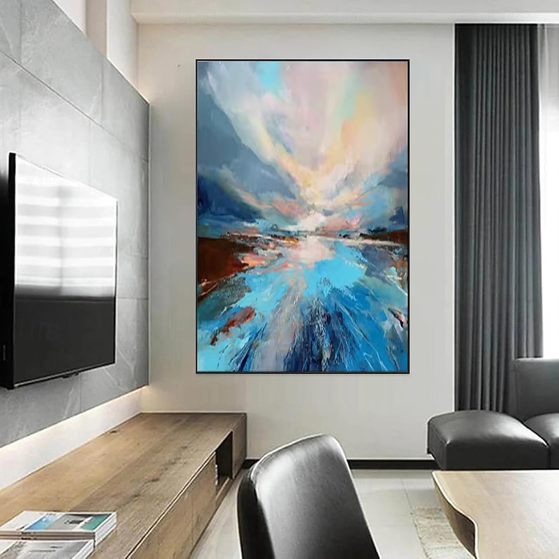 Handmade Oil Paintings Canvas Wall Art Decoration Modern Abstract Landscape for Home Decor Rolled Frameless Unstretched Painting2