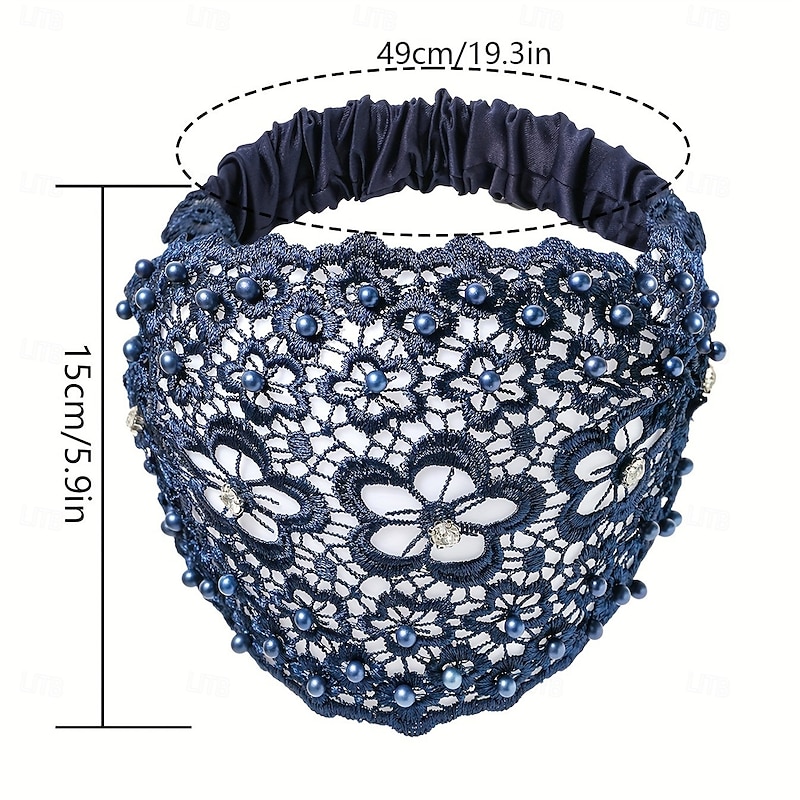 3pcs Set Elegant Floral Beaded Wide Headbands for Women - Fashionable Hair Accessories, Perfect for Casual Attire2