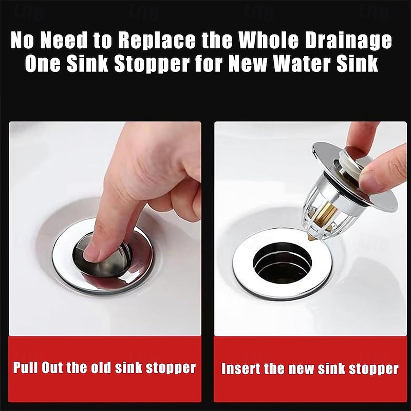 Bathroom Sink Plug Stopper Bounce Up Drain Filter for Wash Basin and Shower Sink with Kitchen Bathtub Stopper Functionality4